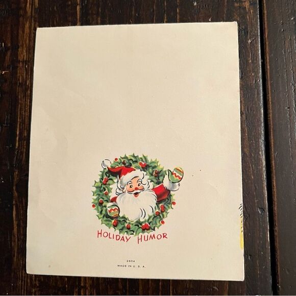 Vintage Holiday Humor Christmas Card (Unused) - Picture 2 of 4